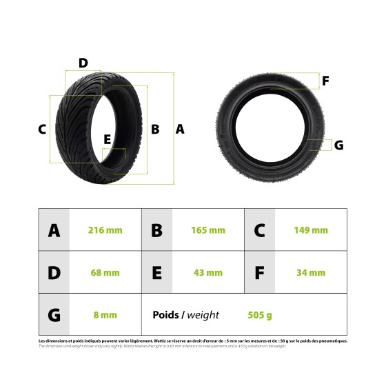 Pneu 9x2.50-6 Nami Stellar tubeless 3