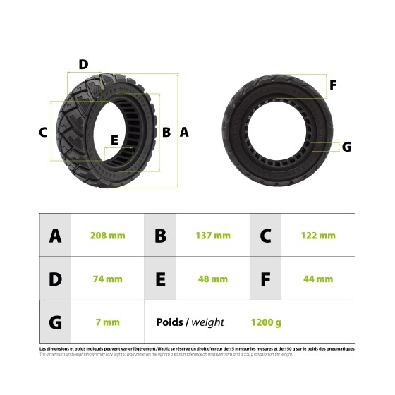 Pneu plein 9x3.0-5.5 Kukirin G2 Pro 2024 3