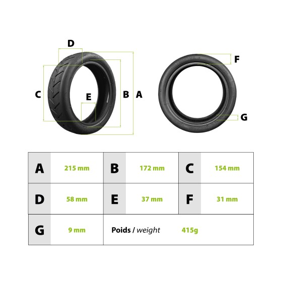 Pneu renforcé Xiaomi M365 (50/75-6.1) 3