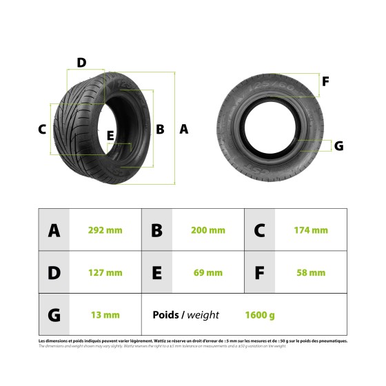 Pneu tubeless 125/60-7 CST Dualtron X 3