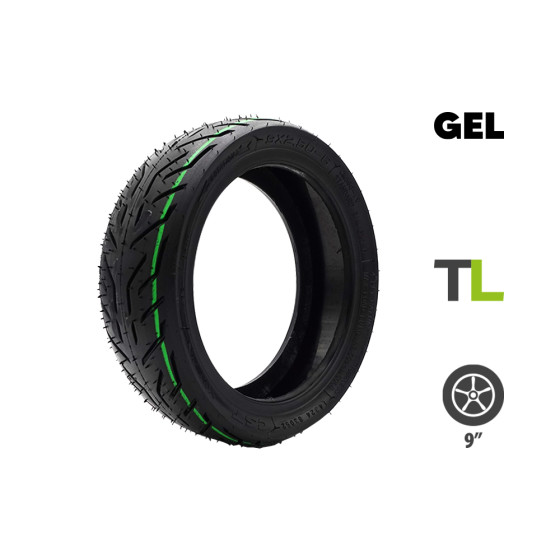 Pneu tubeless 9x2.50-6 CST + gel anti crevaison Nami Stellar