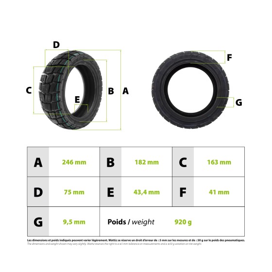 Pneu Urbanglide E-cross 10x2.75-6.5 Run Flat 3