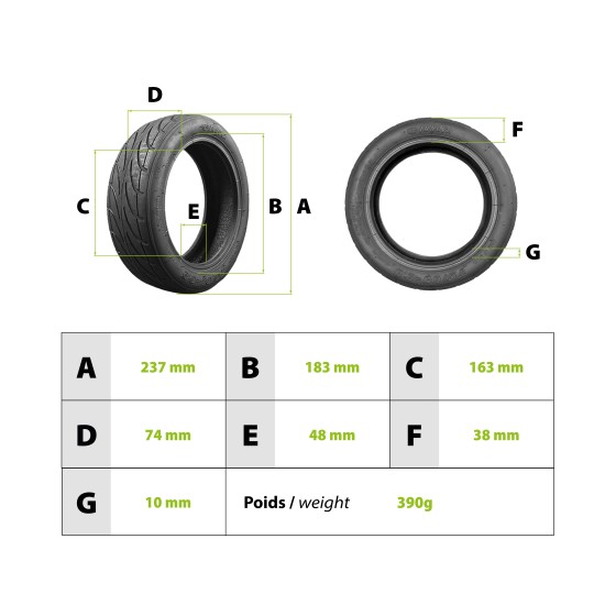 Pneu Voltek V6/Moovway Bw10 70/65-6.5 (255x70) renforcé 3