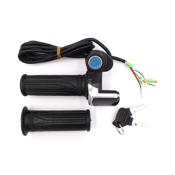 Poignées d'accélérateur draisienne à clef avec écran LED 36V 2