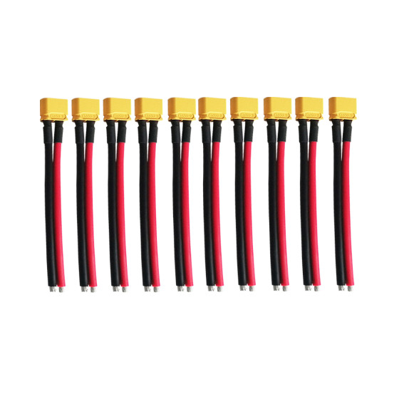Prises XT60 male cable 10cm x10 pcs 2